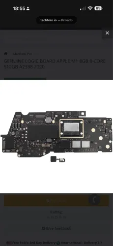 Placa Macbook pro M1 16 gb 512ssd