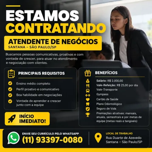 Atendente de Negócios 