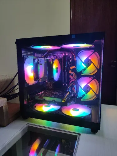 ? PC GAMER COMPLETO RGB DUPLO | i7 + RX 580 8GB + 16GB RAM + SSD 480GB + FONTE 750W