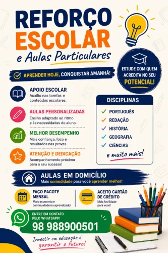 AULAS PARTICULARES ? REFORÇO E PREPARAÇÃO