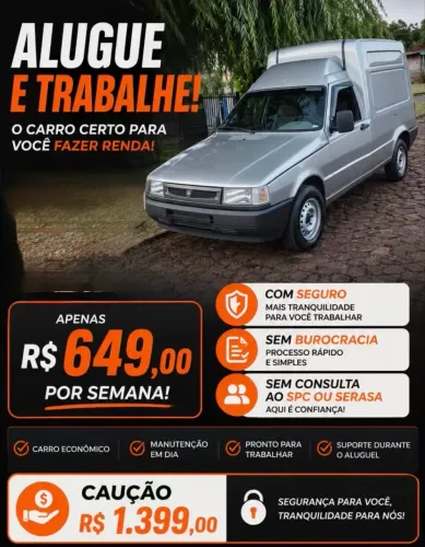 Aluguel semanal de Fiorino 2021