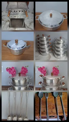 Produtos alumínio batido para cozinha e churrasco