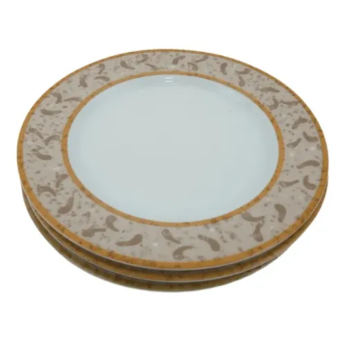 CONJUNTO COM 03 PRATOS SOBREMESA PORCELANA SCHMIDT - USADO