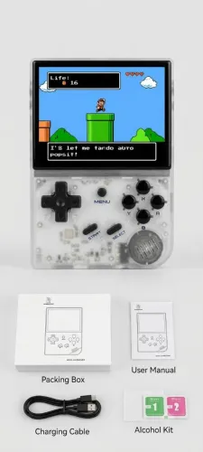 Anbernic RG35XX (Versão 2023) Branco Translúcido 64GB NOVO - Na Caixa