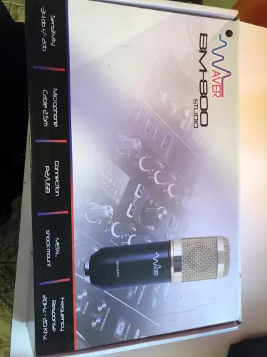 Microfone waver BM-800 studio kit com três