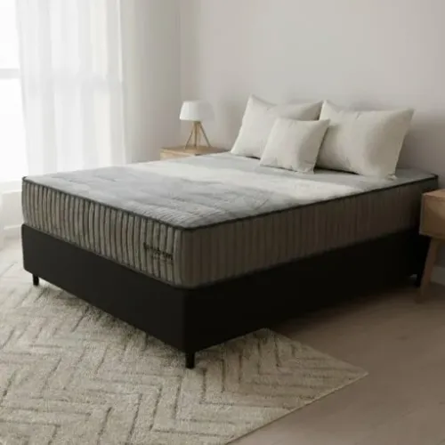 Colchão Casal Ortobom Com Base Box Preto Completo