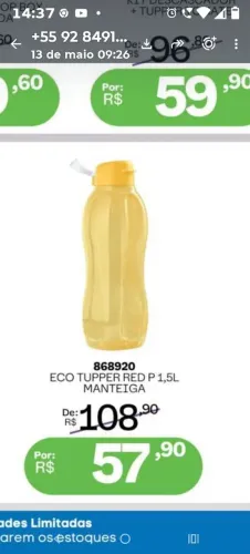 Garrafas Tupperware 