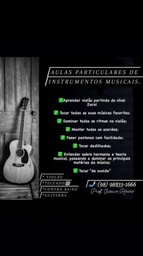Aulas de teclado e violão à domicílio 