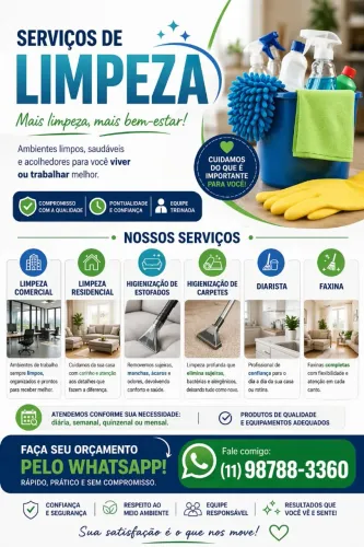 LIMPEZA COMPLETA E PROFISSIONAL 