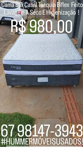Vende - Se Cama Box Casal Turquia Biflex Feito Lavagem A Seco E Higienização !