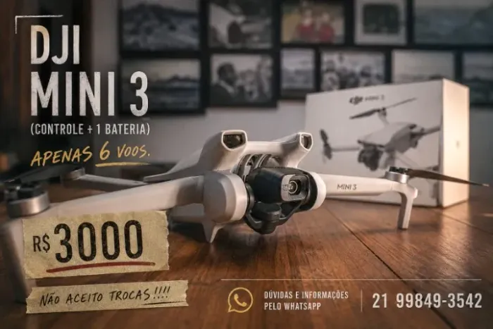 Drone DJI Mini 3 Standard (controle sem tela)