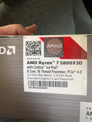 Ryzen 7 5800X3D novo lacrado