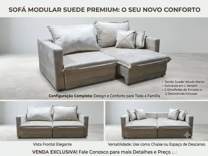 Sofá Novo Retrátil, Reclinável