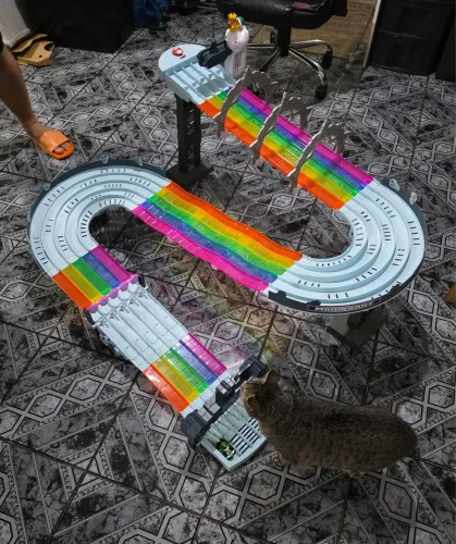 Pista Mario kart raibow Road