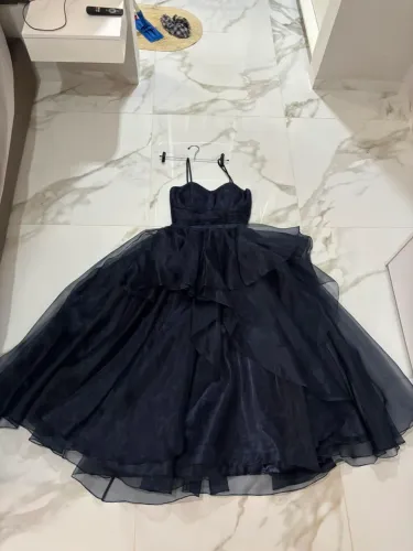 Vestido Debutante, 2 em 1, Azul marinho