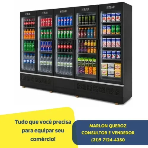 Expositor Refrigerado 5 Portas Polar Novo