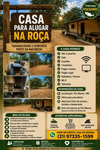 Aluguel sitio para quem gosta de pescar