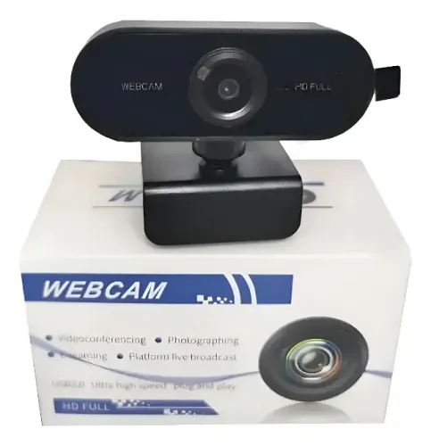 Webcam Full HD 1080p com Microfone *NOVO*