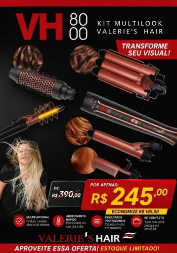 kit  cabelo modelo res multilook valeries
