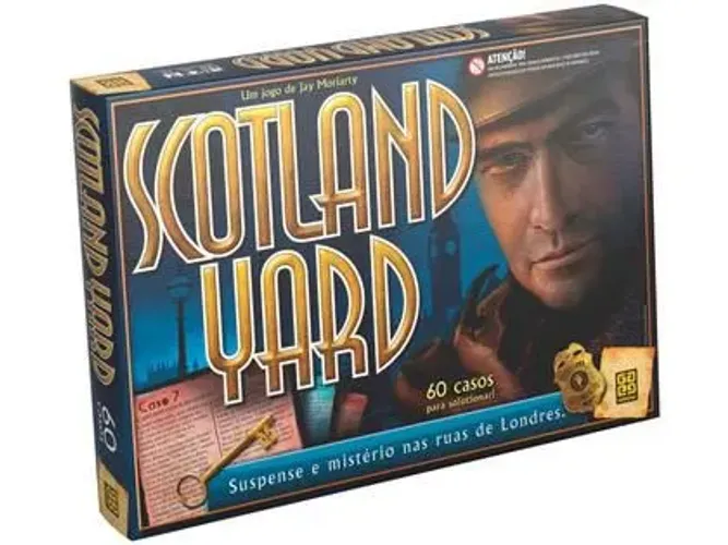 Jogo Scotland Yard Detetive de Tabuleiro Grow + jogo Brinde Desenho Lacrado de Fábrica