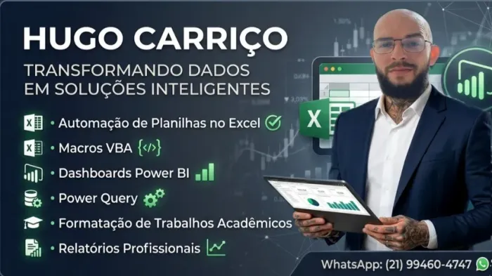 Serviços De Excel, Dashboards E Relatórios Profissionais/Acadêmicos