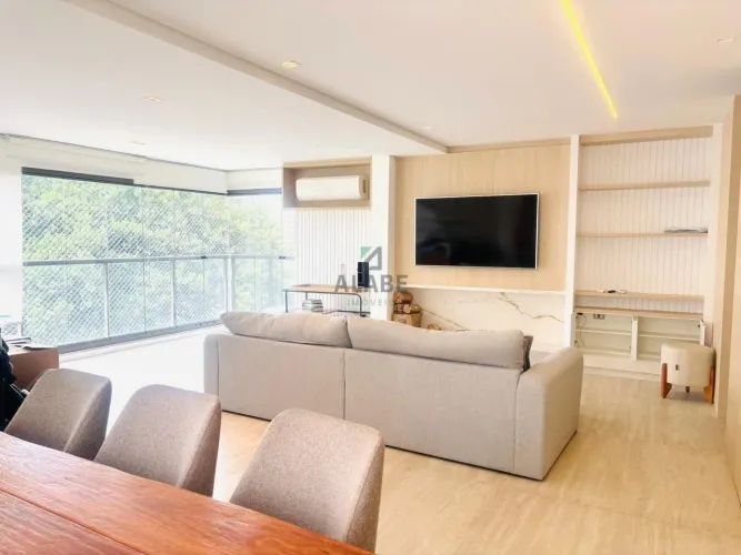 Apartamento de locação no Brooklin 141m² 3 Suítes 2 Vagas - Novo e Mobiliado
