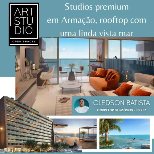 Art Studio, 1 Quarto, Distribuído Em 36M² E Vagas Rotativas Na Armação. 1LB6KHF