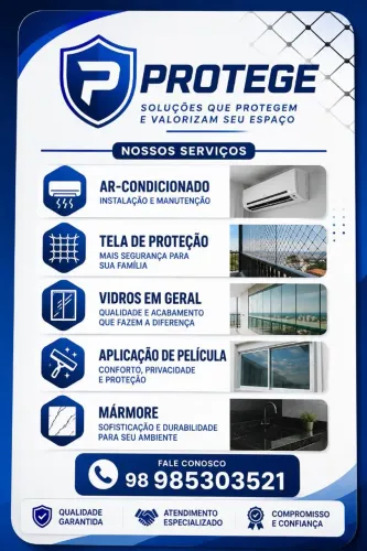 Protege rede de proteção e vidros e ar-condicionado 