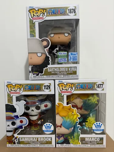 Funkos Kuma, Marco e Samurai Brook One Piece