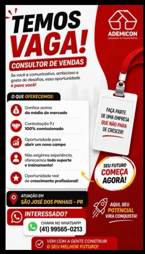 Vaga para vendedor