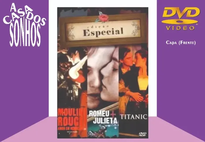 Box DVD Leonardo DiCaprio 3 Filmes - Moulin Rouge - Titanic - Romeu e Julieta