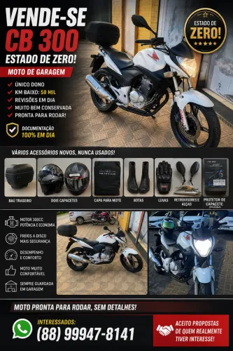 Venda moto de garagem