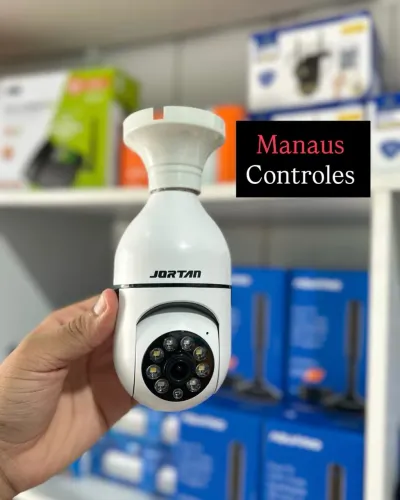 Câmera de Segurança Wi-Fi 2.4GHz com Visão Noturna Estilo Lâmpada