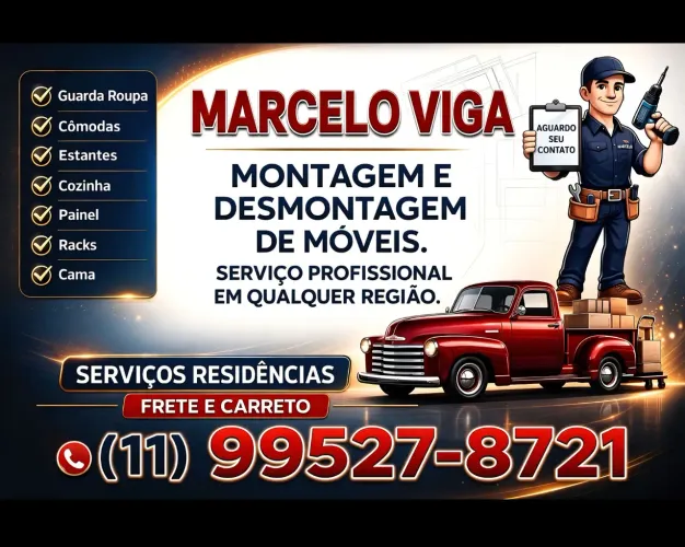 Montagem e Desmontagem de Moveis em Geral tambem efetuo Fretes e Carretos