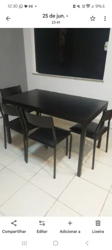 Mesa de jantar retangular Tok Stok para 4 lugares