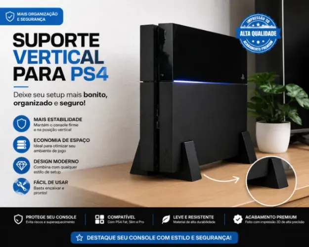Suporte para Ps4 Playstation 4 Base Vertical / Minimalista