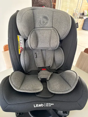 Cadeira para Auto 0-36Kg Isofix Litet All Stages Fix 2.0 Preta e Cinza (BB452) - Usada