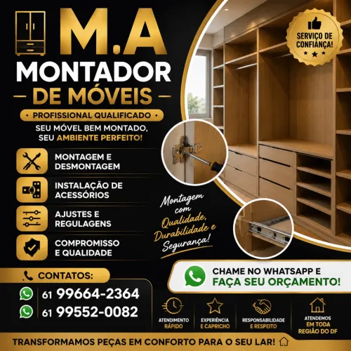 Montador de Móveis Profissional - Rápido, Barato e Seguro!