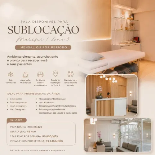 Sublocação de Sala Profissional