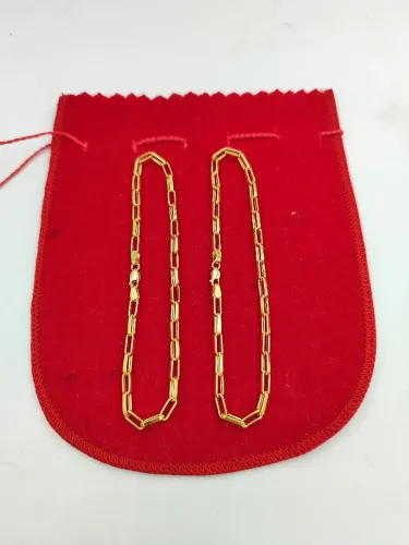 Pulseiras tijolinho ocas ouro 18k/750
