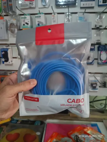 Cabo de Rede Ethernet CAT5 10 Metros Crimpado