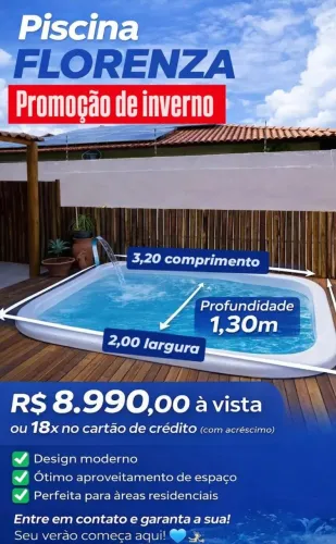 Piscina de fibra 3 metros