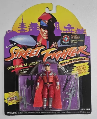 Street Fighter General M Bison Estrela 1995 Vintage Cartela