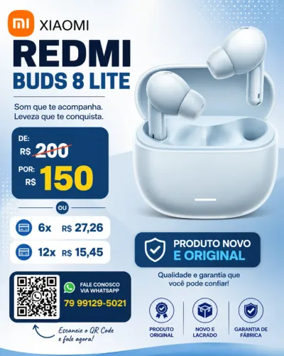 Fones Xiaomi Redmi Buds 8 Lite