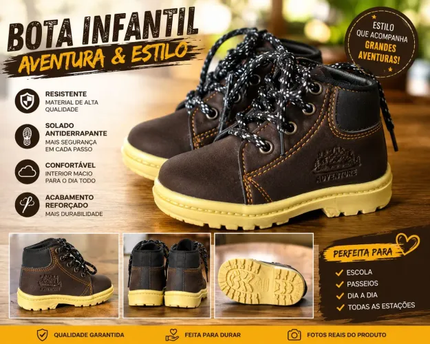 Bota infantil tamanho 19 nova nunca usada