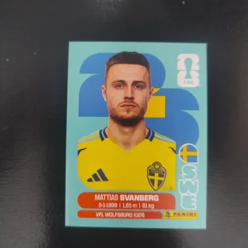 Figurinha Mattias Svanberg - Panini 2026