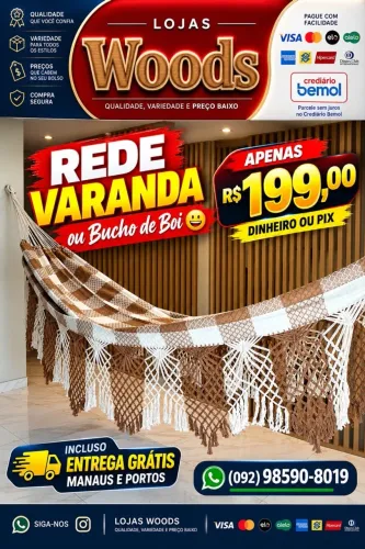 Rede Varanda R$ 199,00 Entregamos Grátis