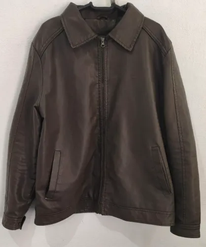 Jaqueta Toulon Marrom - Couro Sintético Vintage Streetwear - Tam M