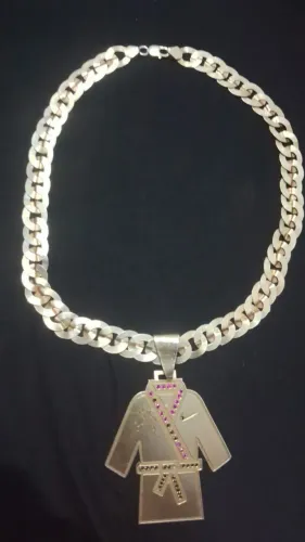 Cordão de prata banhado a ouro 