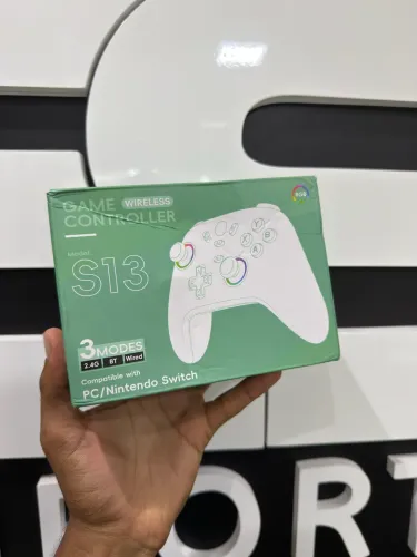 Controle sem fio S13 Data Frog Hall Effect PC Nintendo Switch RGB